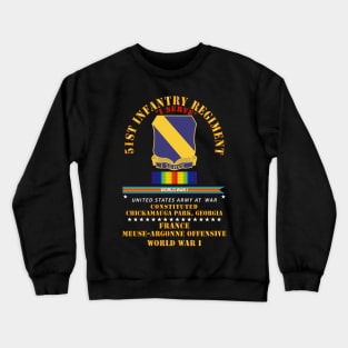 51st Infantry Regiment - I Serve - France - WWI Crewneck Sweatshirt